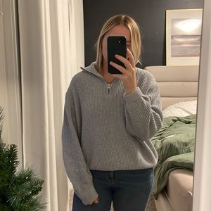 TNA Quarter-zip Knit Sweater